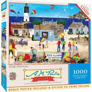Baby Fanatic Masterpieces 1000 Piece Jigsaw Puzzle For Adults, Family, Or Kids - Kite Flight - 19.25"X26.75"