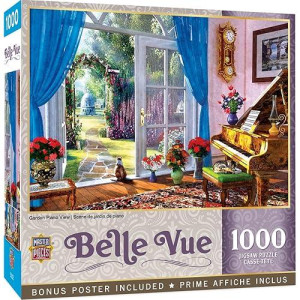 Masterpieces 1000 Piece Jigsaw Puzzle For Adults, Family, Or Kids - Garden Paino View - 19.25"X26.75"