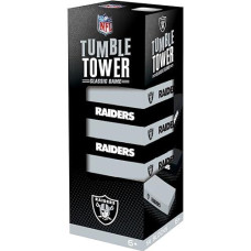 Baby Fanatics Masterpieces Game Day - Nfl Las Vegas Raiders - Officially Licensed Tumble Tower, Real Wood Blocks