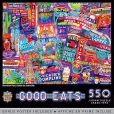 Baby Fanatics Masterpieces 550 Piece Jigsaw Puzzle For Adults, Family, Or Kids - Downtown Fare - 18"X24"