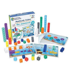 Mathlink Cubes Kindergarten Math Activity Set Sea Adventures!, Math Teaching Toys, Prekmanipulatives, Children�S Math Games, 115 Pieces, Age 5+