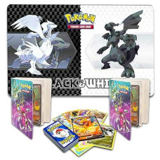 Pokeball Pokemon Trading Card Game Ultimate Bundle ~ 50 Pokemon Cards Pokemon Binder Pokemon Card Sleeves Pokemon Play Mat 2 Player | Pokemon Card Sleeves For Binder