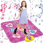 Dance Mat,Toys For 3 4 5 6 7+ Year Old Girls,Dance Mat For Kids,Electronic Music Dance Pad Toy With Led Lights,5 Game Modes Princess Dancing Mat,Birthday Xmas Gifts For Age 3-8 Year Old Girls