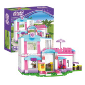 Brick Story Dream Girls Friends House Building Sets Beach House For Girls 319 Pcs Seaside Villa With Swing Sun Lounger Building Kit Play Set Toys For Kids Aged 6-12