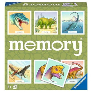 Ravensburger Dinosaur Memory Game - Fun & Fast Brain Teaser For Kids 3+ | Vibrant Dinosaur Images | Easy To Learn For Birthdays And Holidays | Quality Family Time Activity