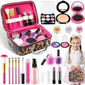 Kids Makeup Kit For Girls, Washable Makeup Set Toy, 23Pcs Real Makeup Set, Safe & Non-Toxic Little Girls Makeup Kit Pretend Makeup For Kids Girls Toddlers Age 3 4 5 6 7 8 9 10 11 12 Year Old