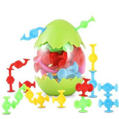 Suction Toys Bath Toy Set - 24 Pcs Slicone Sucker Toys For Kids, Window Toys With Storage, Good For Autism/Add/Adhd.