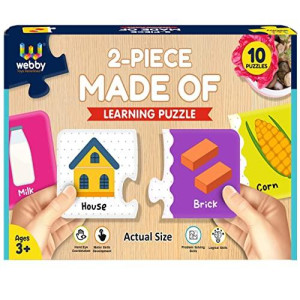 Webby Made of 2 Pieces Learning Pack Jigsaw Puzzle, Montessori Early Educational Pre School Puzzle Toys for 2+ Years Kid