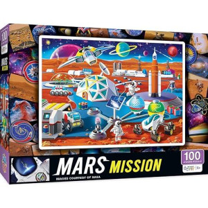 Masterpieces 100 Piece Licensed Jigsaw Puzzle For Kids - Nasa Mars Mission - 11.5"X15"