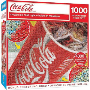 Masterpieces 1000 Piece Jigsaw Puzzle For Adults And Families - Coca-Cola Photomosaic Big Gulp - 19.25"X26.75"