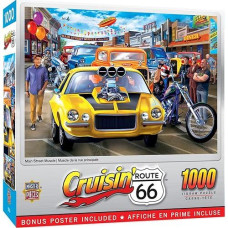 Baby Fanatics Masterpieces 1000 Piece Jigsaw Puzzle For Adults, Family, Or Kids - Main Street Muscle - 19.25"X26.75"
