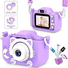 Kebule Kids Camera For Girls And Boys,Children Camera Digital Video, Kids Camera 2.0 Inches Screen 20.0Mp Video, 32Gb Sd Card Include, Kid Toys Gift For Birthday, Chrismats Gift For 3-12 Years Old