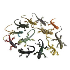 Nakimo Plastic Lizard Toys Artificial Model Reptile Realistic Rubber Lizard Animal Figures For Halloween Party Decoration, Practical Joke And Educational Toys, 12Pcs