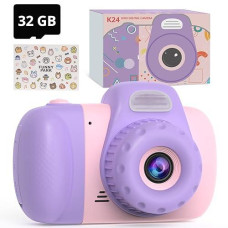 Himen Kids Camera Toys For Girls Age 3-8 - Christmas Birthday Gifts For 4 5 6 7 9 10 12 Year Old Girls,Kids Digital Video Selfie Camera For Toddler,Outdoor Toys Camera With 32Gb Sd Card