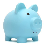 Cute Piggy Bank, Coin Bank For Boys And Girls, Children'S Plastic Shatterproof Money Bank,Children'S Toy Gift Savings Jar (Large Blue)