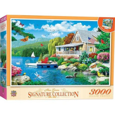 Baby Fanatics Masterpieces 3000 Piece Jigsaw Puzzle For Adults, Family, Or Kids - Lakeside Memories - Manufacturer Defect - 32"X45"