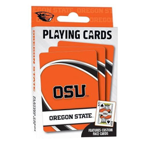 Masterpieces Family Games - Ncaa Oregon State Beavers Playing Cards - Officially Licensed Playing Card Deck For Adults, Kids, And Family
