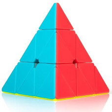 Speed Cube Pyramid,Jurnwey 3X3X3 Stickerless Frosted Triangle Puzzle Magic Cube