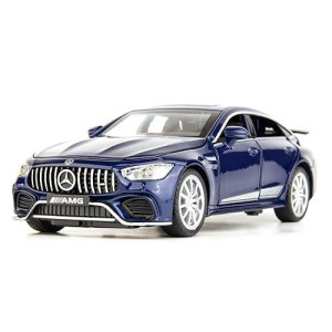 Wakakac 1/32 Diecast Car Benz Amg Gt63 Model Car Pull Back With Sound And Light Toy Car For Boys Girls Adult Gift(Blue)