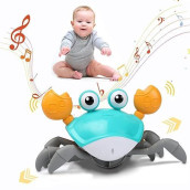 Xonteus Crab Toys For Babies - Tummy Time Toy With Intelligent Sensor Crawl Music & Lights Infant Toy For 6-12 12-18 Months,1St Birthday Gifts, Toddler Toys For 1 2 Year Old Boy Girl