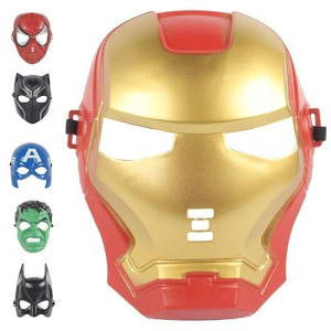 Avazera Superhero Mask For Kids,Superhero Costumes Children'S Birthday Parties, Superhero Toys Gifts For Halloween Cosplay Parties (Super Steel Mask)