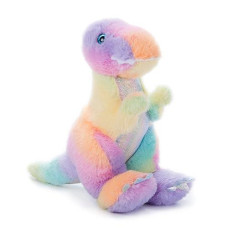 The Petting Zoo T-Rex Stuffed Animal Plushie, Ombrez Dinosaur Animals, Zoologee Rainbow T-Rex Dinosaur Plush Toy 12 Inches