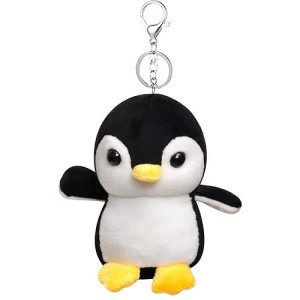Anboor Small Stuffed Animals 4.3 Inch Penguin Plush Animal Toy With Keychain Award Goodie Bag Fillers Animal Themed Party Favors Kindergarten Classroom Gifts For Students (Black)