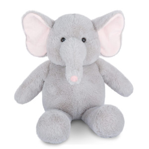 Weigedu Elephant Stuffed Animals With Pink Ears & Nose Huggable Elephant Plush Toys For Girls Boys Kids Babies Birthday Bedtime Gifts 15.7