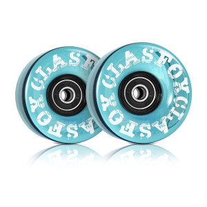 Clas Fox 78A Indoor Or Outdoor 65X35Mm Quad Roller Skate Wheels With Abec-9 Bearings 8 Pcs (Sea Blue)