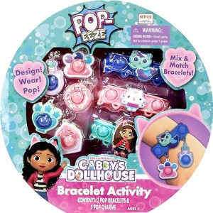Tara Toy Pop-Eeze: Bracelet Activity Set - Gabby'S Dollhouse - Jewelry Set, Popping Sensory Fun, Ages 3+