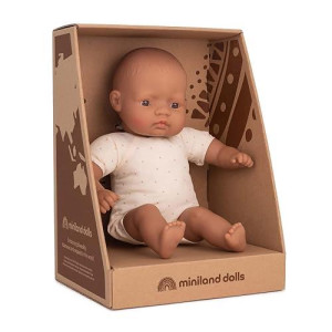 Miniland Doll 12 5/8'' Hispanic Soft Body (Box) - Made In Spain, Quality, Inclusion