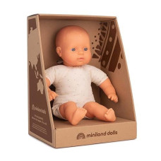 Miniland Doll 12 5/8'' Caucasian Soft Body (Box) - Made In Spain, Quality, Inclusion