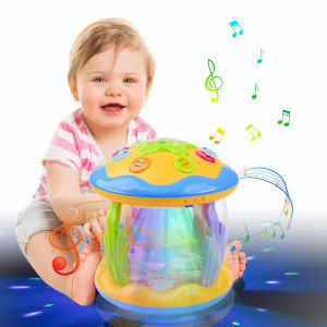 Vanmor Baby Musical Toys With Light Up For Toddlers 1 2 3, Rotating Ocean Projector Infant Toys 12-18 Month, Sitting Crawling Walking Developmental Toys For Babies, Gifts Toys For Kid