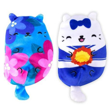 Cats Vs Pickles - Posie & Pom-Paws - 2-Pack - 4" Cute Cuddly Collectible Bean Plush Toy - Collect These As Stocking Stuffers, Fidget Toys, Or Sensory Toys - Great For Kids, Boys, & Girls!