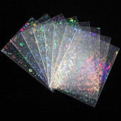 Black Lotus 100Ct Double Both Side Foil Gemstone Rainbow Laser Flashing Card Sleeves Trading Cards Shield Magic Card Protector