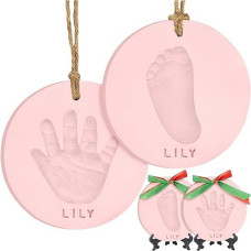 Baby Hand And Footprint Kit - Personalized Baby Foot Printing Kit For Newborn - Baby Footprint Kit For Toddlers - Baby Keepsake Handprint Kit - Baby Handprint Ornament Maker (Candy, Multi-Colored)