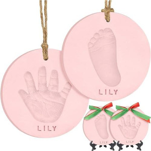 Baby Hand And Footprint Kit - Personalized Baby Foot Printing Kit For Newborn - Baby Footprint Kit For Toddlers - Baby Keepsake Handprint Kit - Baby Handprint Ornament Kit (Candy, Multi-Colored)