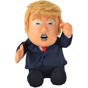 Holiday Decor Gifts Pull My Finger Farting Donald Trump Plush Figure Doll -With Animated Hair-10.5 Inches Tall