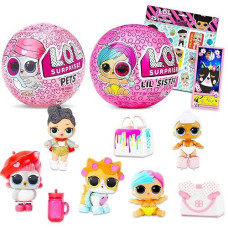 Lol Surprise Eye Spy Mystery Toys - Lol Surprise Party Favors Bundle With 2 Mini Mystery Balls With Toys And Accessories Plus Lol Doll Stickers And More (Lol Surprise Blind Bags)