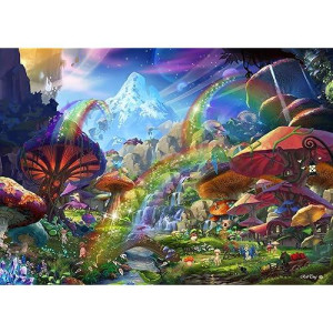 Funjigsawpuzzle'S Mushroom Puzzle 1000 Pieces Of The Mysterious Mushroom Village. An Exciting Mushroom Puzzles For Adults To Explore And Enjoy. Find All Secrets In This Fantasy Puzzle 1000 Piece