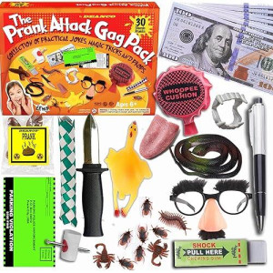 Deanco Prank Kit-Joke Box-Ultimate Gift Set-Practical Jokes-Party Favors -30 Pcs - Pranks For Kids Age 10-12 - April Fools Jokes