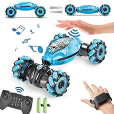Kb Kaibo Remote Control Car, 2.4G 4Wd Gesture Rc Car, All Terrains Double Sides Rotating Hand Controlled Rc Cars, Hand Gesture Rc Truck With 2 Batteries, Rc Cars For Boys And Girls With Light Music