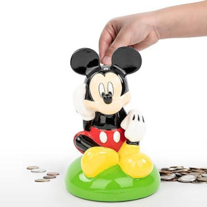 Jay Franco Disney Mickey Mouse Ceramic Coin Bank - Kids D