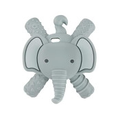 Itzy Ritzy - Ritzy Teether Reaches Back Molars And Massages Sore Gums; Features Multiple Textures And Flexible Design; Elephant