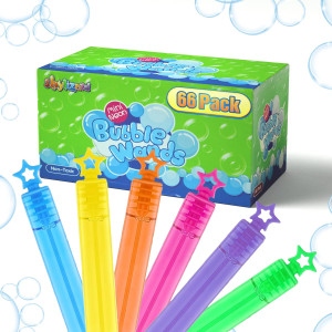 Shylizard 66Pcs Mini Bubble Wands For Party Favor, Mini Bubbles Bulk Assortment Toys For Kids Boys And Girls, Bubble Maker For Birthday,Wedding, Party Favor, Goodie Bags, Carnival Prizes,6 Colors