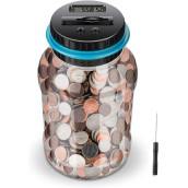 Lefree Piggy Bank, Counting Coin Bank, Digital Piggy Bank For Boys Kids,Money Saving Jar,Best Gift For Child,Designed For All Us Coins