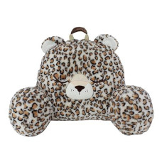Soft Landing | Nesting Nooks | Premium Character Backrest With Carrying Handle & Back Pocket - Leopard 15.5 X 26 X 14 Inches