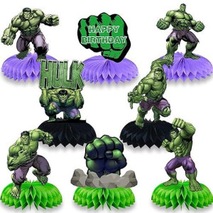 8 Pcs Green Hero Honeycomb Centerpieces Green Hero Table Decorations Honeycomb Double Sides Green Hero Theme Birthday Party Supplies Decorations
