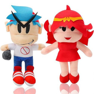 Vphexine 2Pcs Plush Doll Toy Girlfriend & Boyfriend Sweetheart Plushies Stuffed Gift For Lovers Fans