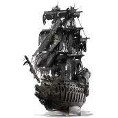 Piececool Metal 3D Puzzles For Adults, Flying Dutchman Pirate Ship Model Kits, 3D Watercraft Model Building Kit, Diy Craft Kits Difficult 3D Puzzles For Family Time, Great Christmas Birthday Gifts